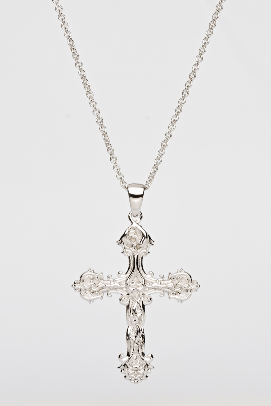 vintage baroque pattern cross necklace. N-005